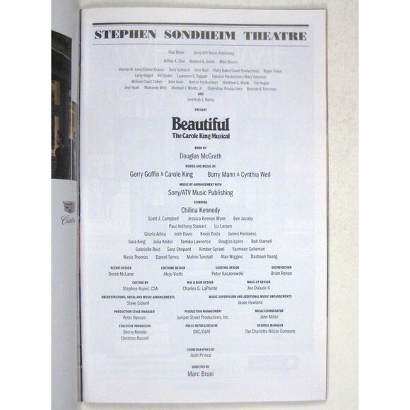 Beautiful Carole King Playbill May 2016 Chiliana Kennedy Ben Jacoby Jessica Wynn - Picture 4 of 8